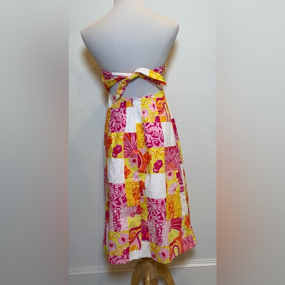 Vintage Lilly Pullizer Women’s Strapless Dress 4 Kings Court Patch White Label - Picture 3 of 6